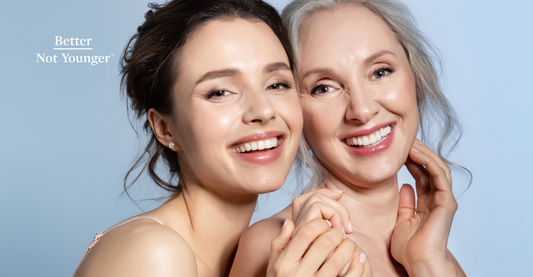 Two women smiling.