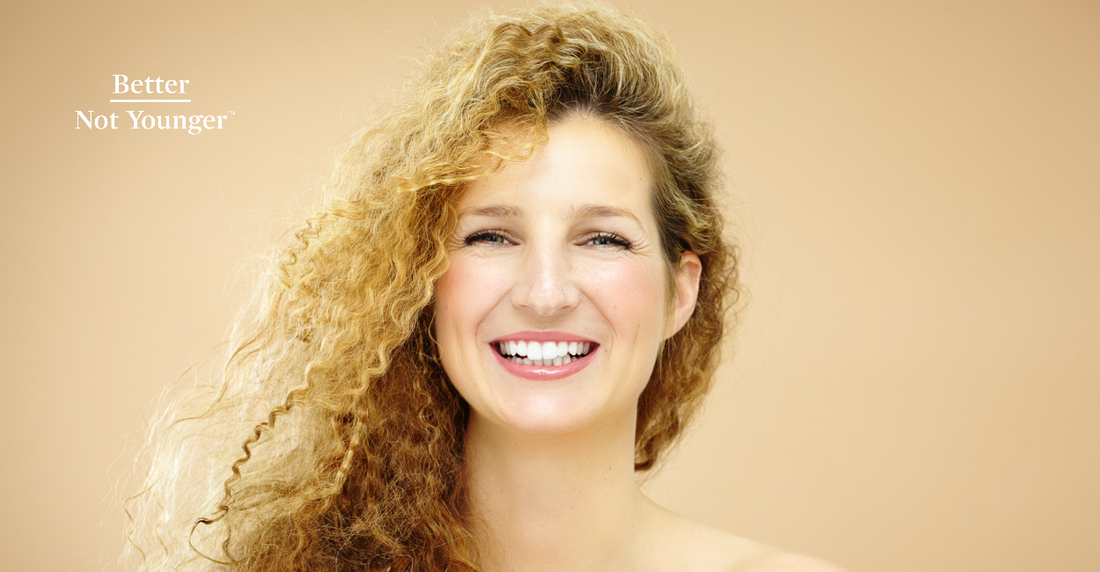 Mature woman with beautiful curly hair