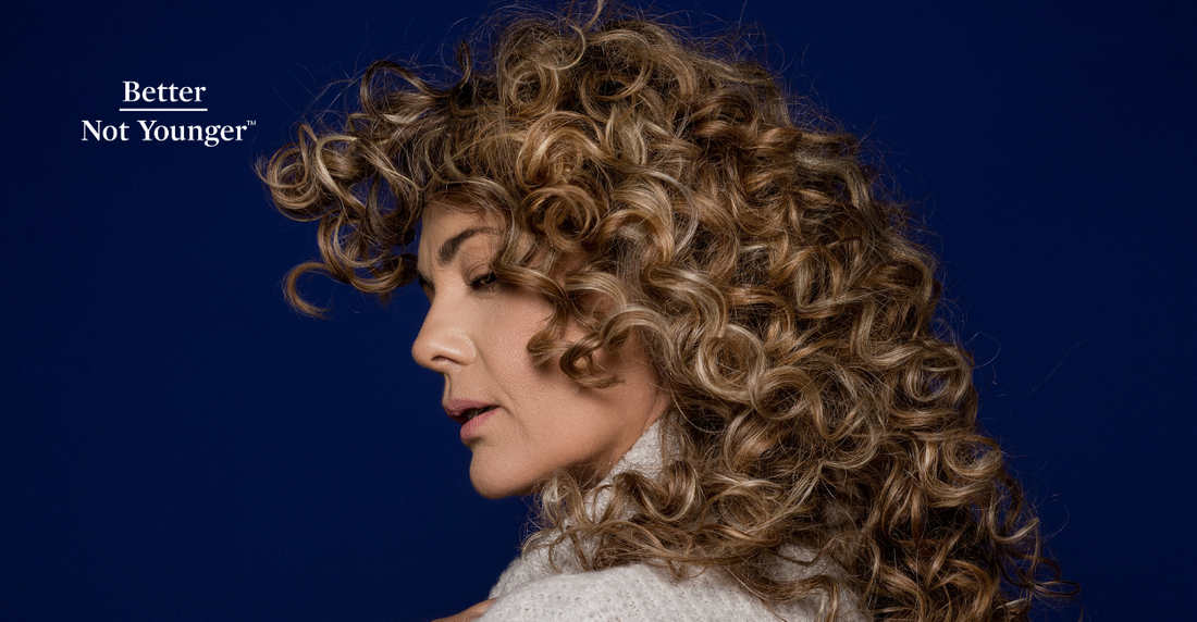 Gabriela is a 48 years ol model looking amazing curly hair | Better Not Younger