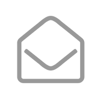 Outline of a hexagonal envelope icon on a black background